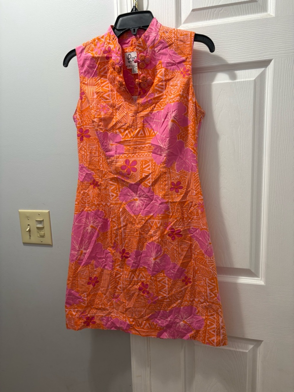 Lilly Pulitzer Pink and Orange Floral Sleeveless Shift Dress